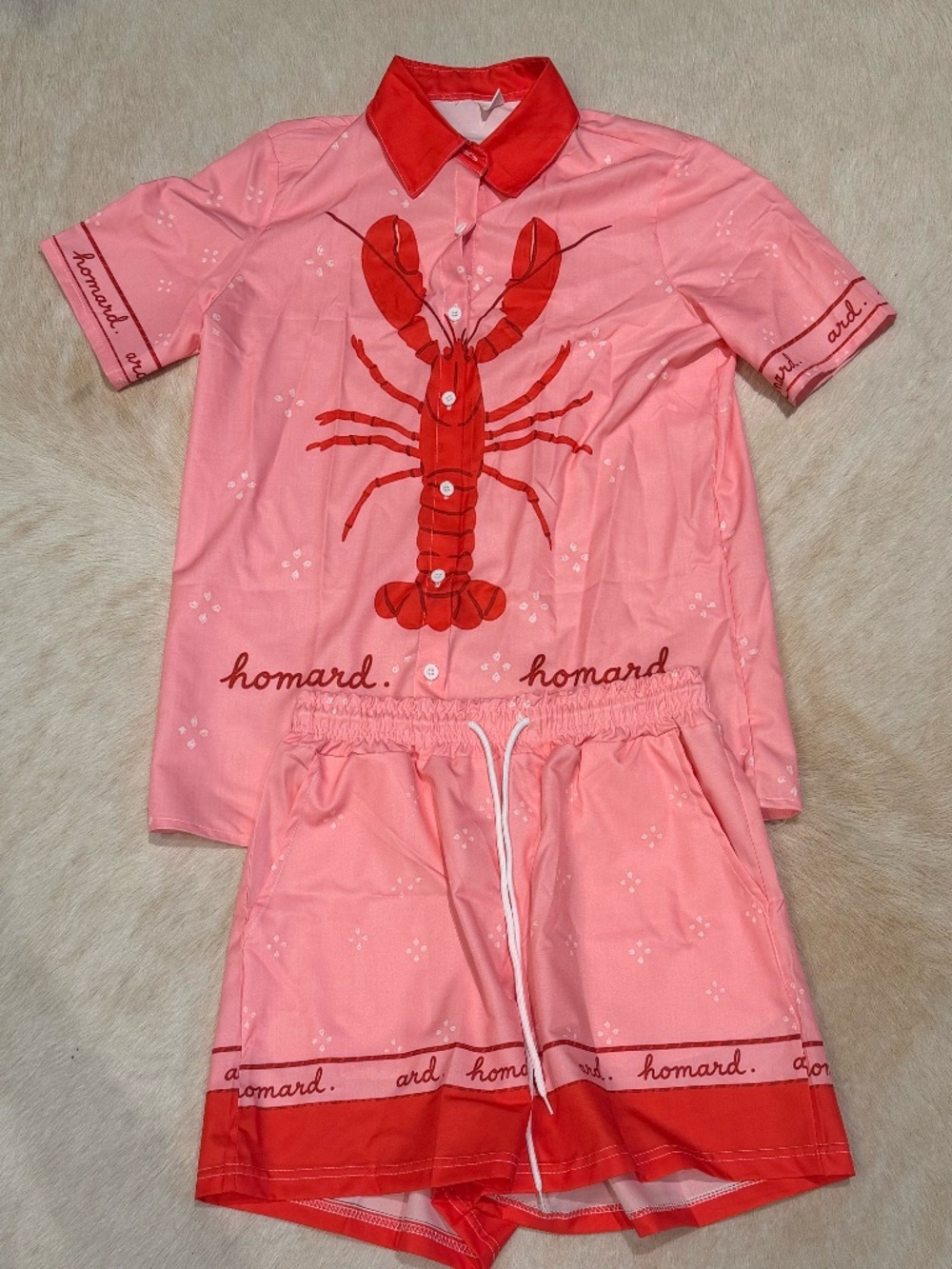Women’s Red Lobster Summer Two Piece Set Great Vacay Outfit Sz M Never Worn